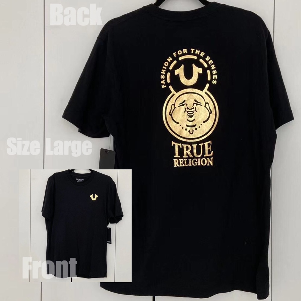 True Religion Men’s Buddha Graphic Tee Size Large